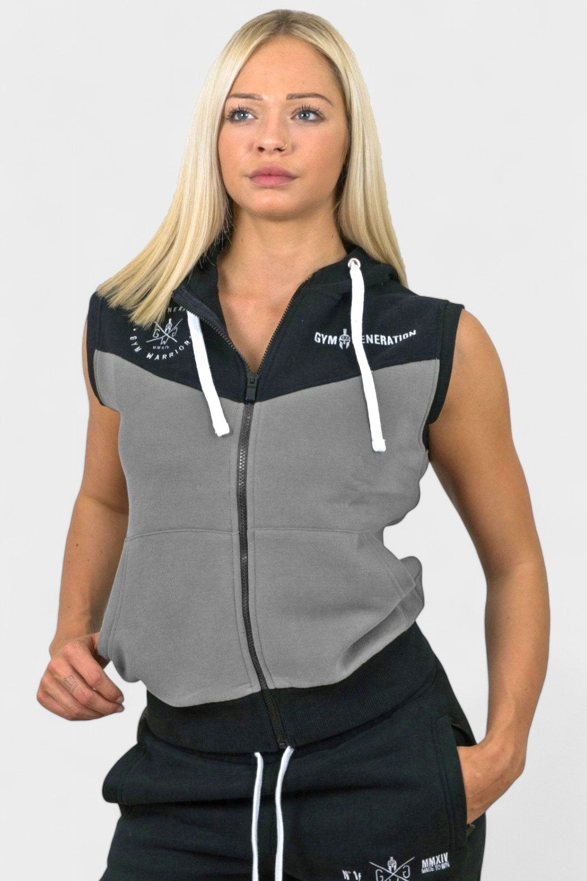 Ärmelloser Gym Hoodie für Damen – Leichter und sportlicher Hoodie von Gym Generation, ideal für intensive Workouts oder entspannte Freizeit-Outfits.