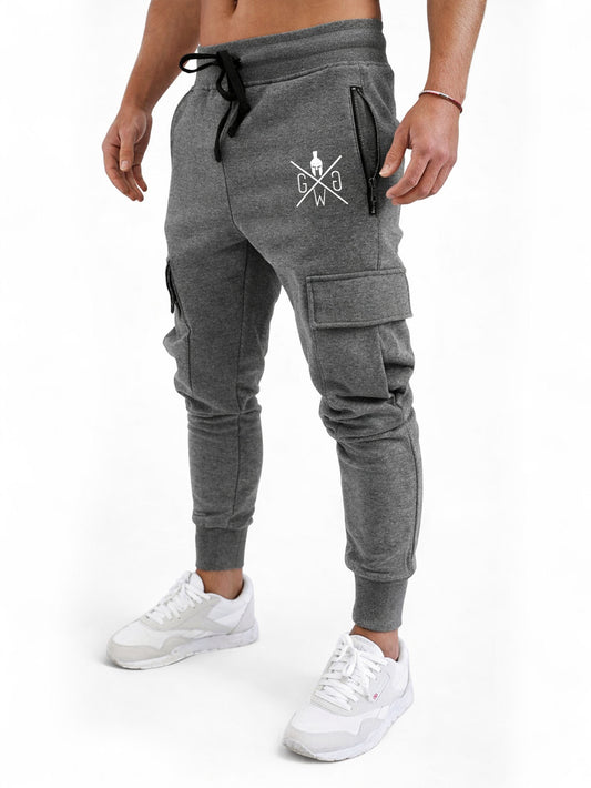 Dunkelgraue Jogginghose von Gym Generation – stylische und funktionale Cargo-Hose für Herren, ideal für Training und Freizeit.