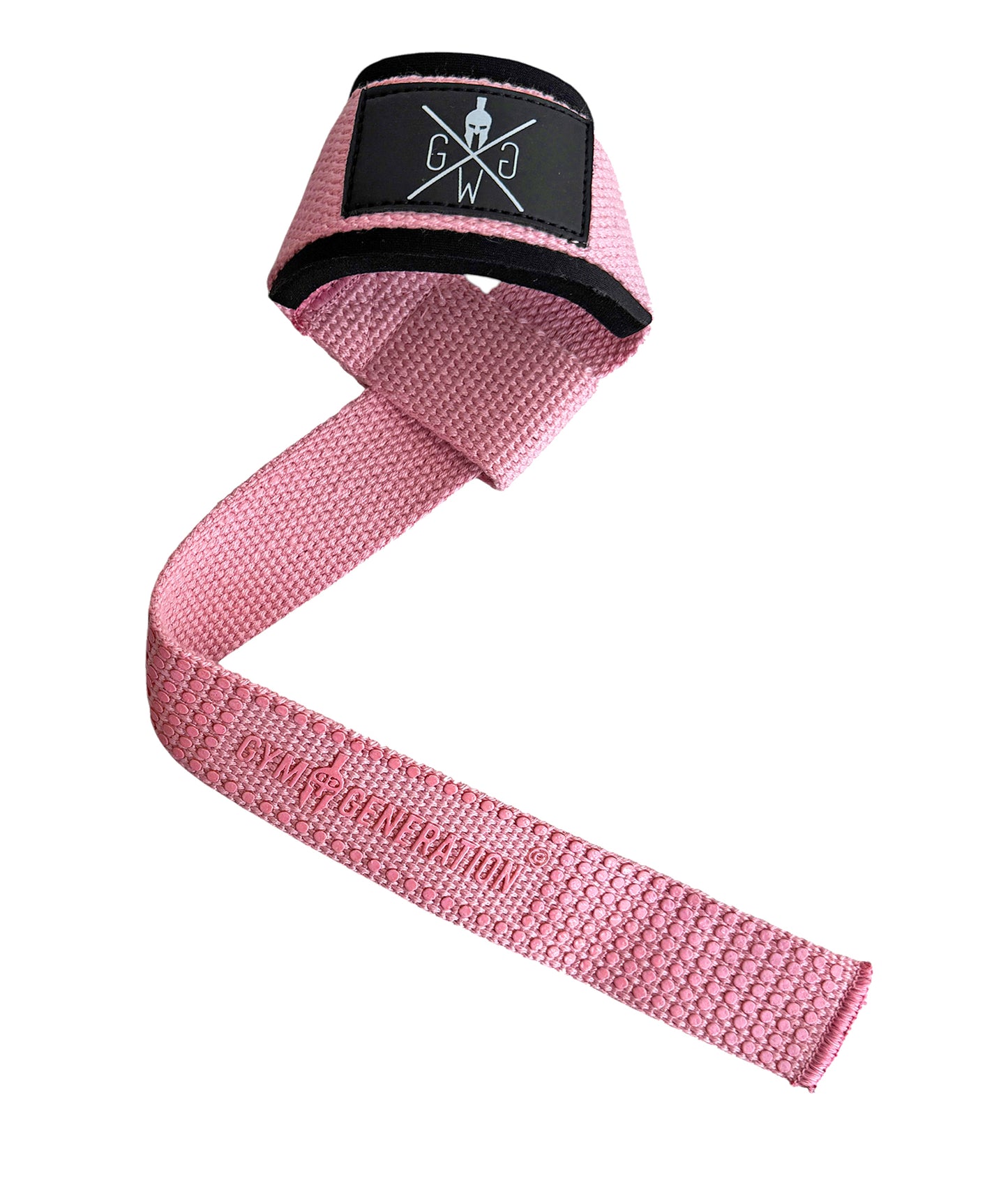 Zughilfen Gym Pink – Handgelenkspolster mit schwarzem Patch