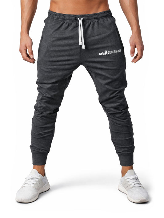 Gym Generation Herren Fitness Trainingshose anthrazit – Frontansicht Premium Sporthose für Gym und Training