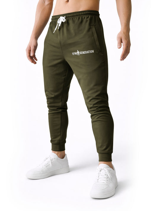Grüne Gym Generation Trainingshose Herren – sportliche Fitnesshose mit schmalem Schnitt für Gym und Workout