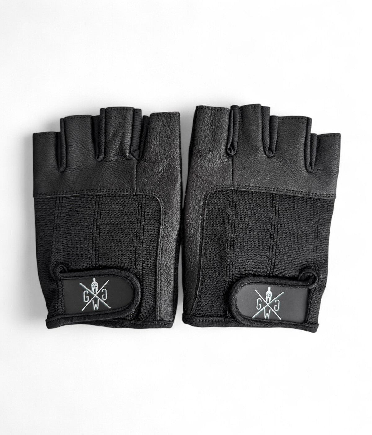 Trainingshandschuhe Leder schwarz – Fingerlose Gym Handschuhe mit Klettverschluss und robuster Verarbeitung für intensives Krafttraining