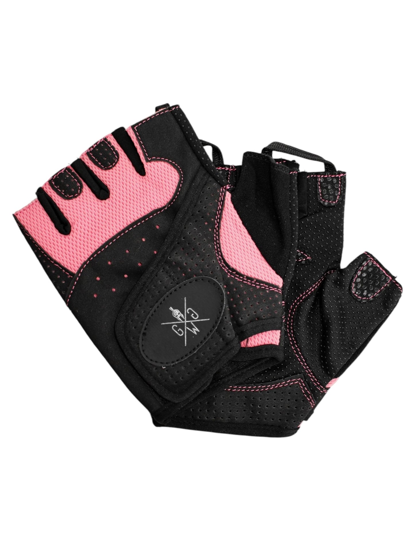 Gym Generation Damen Fitnesshandschuhe Light Pink – atmungsaktive Trainingshandschuhe mit Griffpolster und verstellbarem Klettverschluss, ideal für Hanteltraining und Geräte.