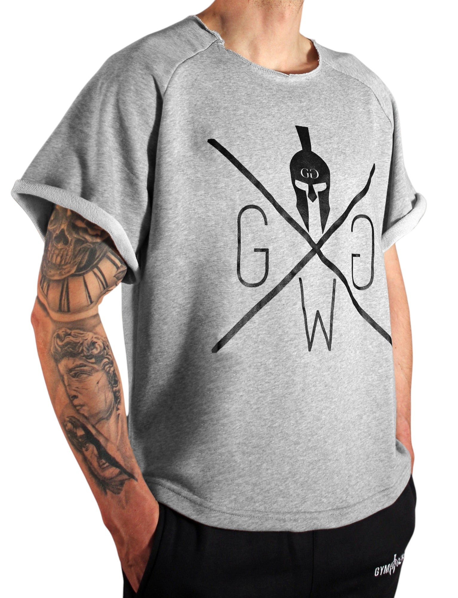 Pump Cover T-Shirt Grey Bodybuilding Workout Tee – Gym Generation