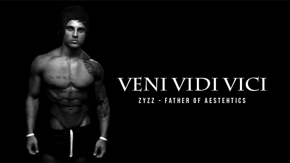 Zyzz (Aziz Shavershian) als ästhetische Bodybuilding-Ikone mit muskulösem Oberkörper – Fitness Motivation und Legende der Aesthetics-Bewegung