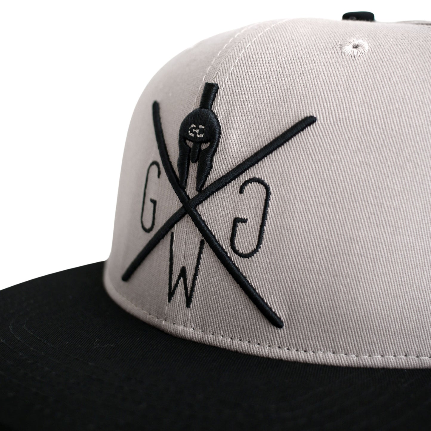 6-Panel Snapback Kappe in Grau, verstellbar und stylisch
