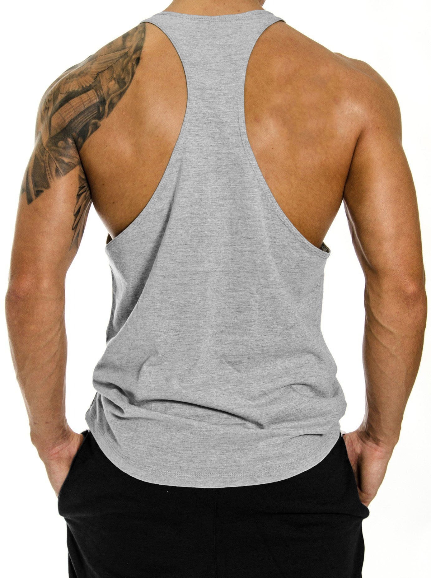 Bodybuilding Stringer Tank Top with Racer Back