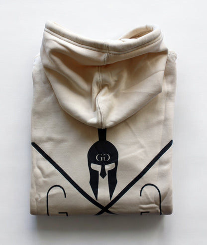 Gym Generation Hoodie in eleganter Off White Farbe, ideal für Sport und Alltag
