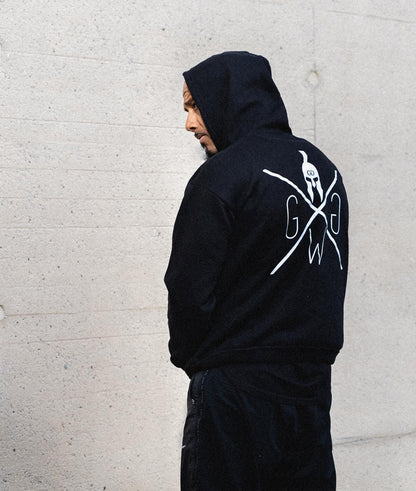 Gym Hoodie "Warriors"- Black