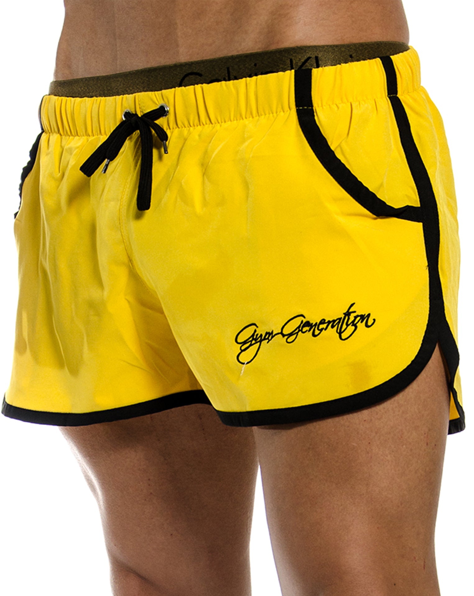 Gym Generation gelbe Zyzz Shorts mit integriertem Netzgewebe und optimaler Beinfreiheit für maximale Bewegungsfreiheit.