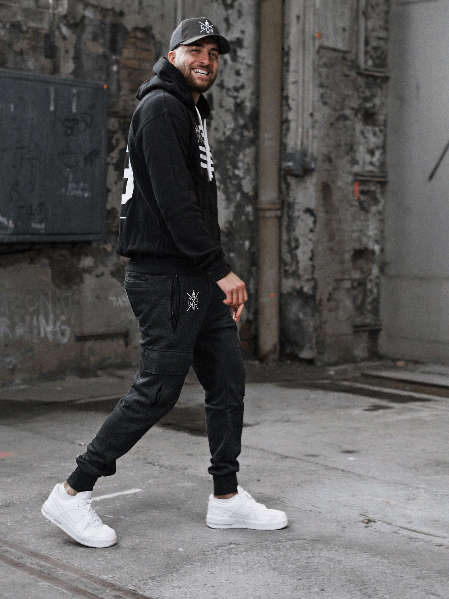 Cargo Workout Pants - Black