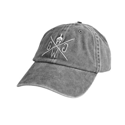 Stonewashed Cap "California" - Grau