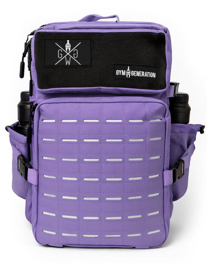 Lavendelfarbener Gym Generation Explorer Fitness Rucksack mit MOLLE-System und grossem Frontfach – strapazierfähiger Sport-Backpack für Damen im Gym und Outdoor