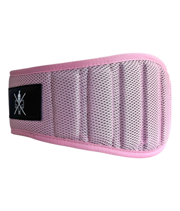 Cintura da sollevamento donna rosa di Gym Generation per squat e stacchi