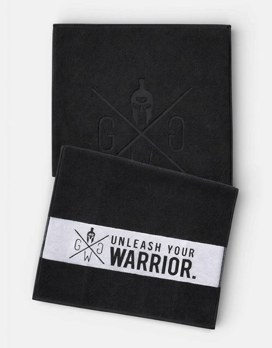 Stilvolles Sporthandtuch von Gym Generation mit kontrastierendem ‚Unleash Your Warrior‘-Print – Ein Must-have für ambitionierte Sportler