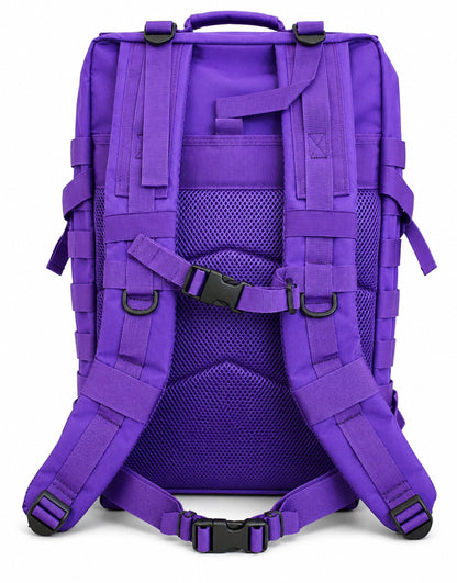 Gym Generation Fitness Rucksack Retro Purple in Violett mit gepolsterten Schulterträgern, Rückansicht