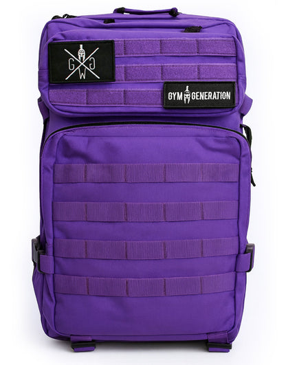 Gym Generation Adventurer Rucksack in Retro Purple mit MOLLE-Panel und grosser Fronttasche – robuster Fitness- und Outdoor-Backpack für Training & Reisen