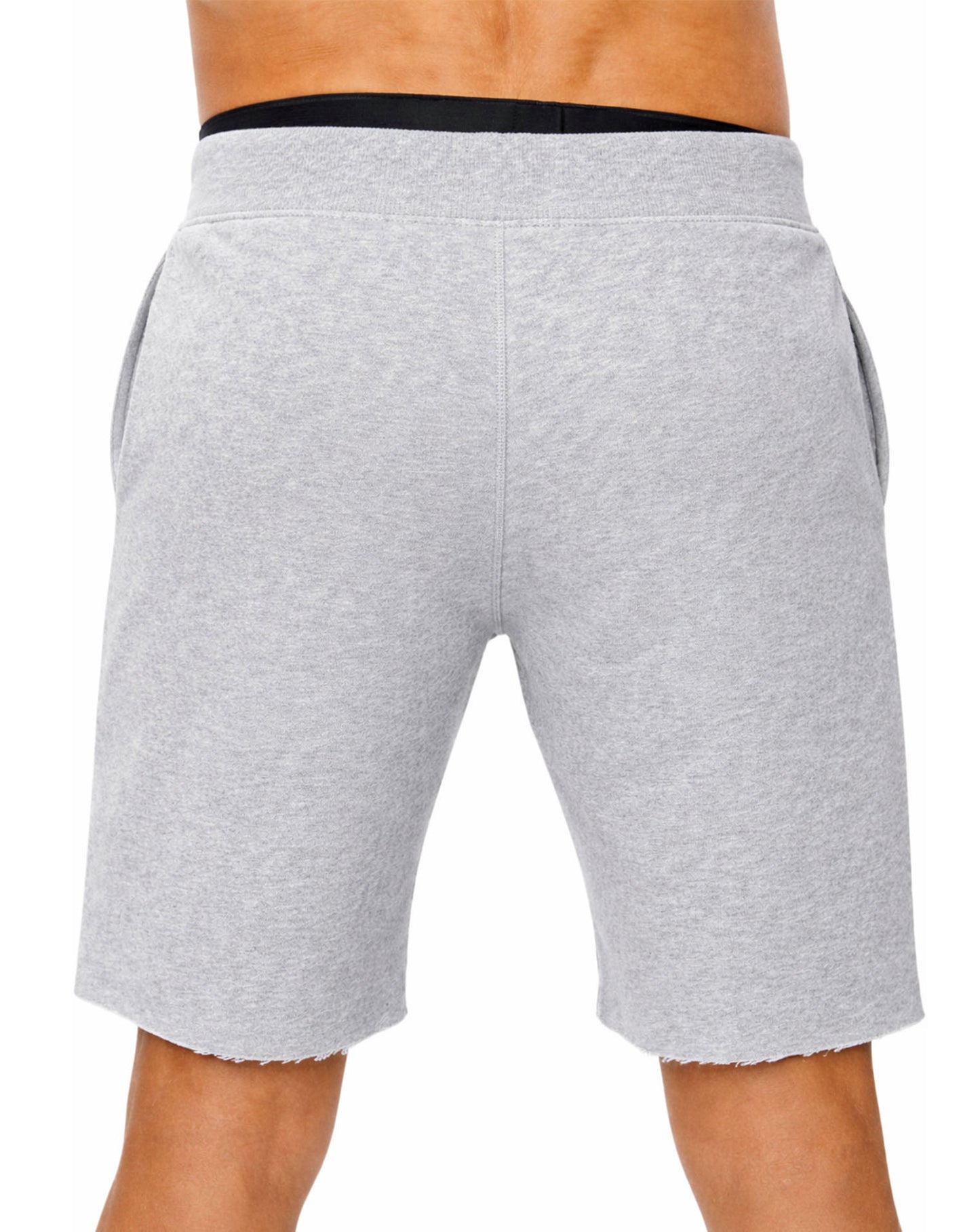Rückansicht der grauen Fitness Shorts für Herren von Gym Generation – mit elastischem Bund, geradem Schnitt und cleanem Design