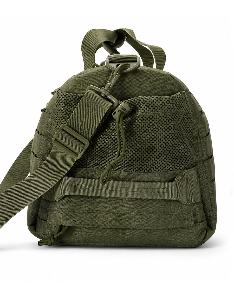 Olive Gym Generation Sporttasche Maverick mit Mesh-Seitenfach, verstellbarem Schultergurt und strapazierfähigem Trainingsdesign