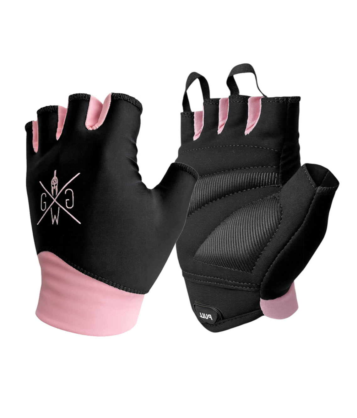Fitnesshandschuhe Damen Set Schwarz Pink – gepolsterte Trainingshandschuhe mit Grip für Frauen, perfekt für Krafttraining, Hanteltraining, Calisthenics und Fitness im Gym