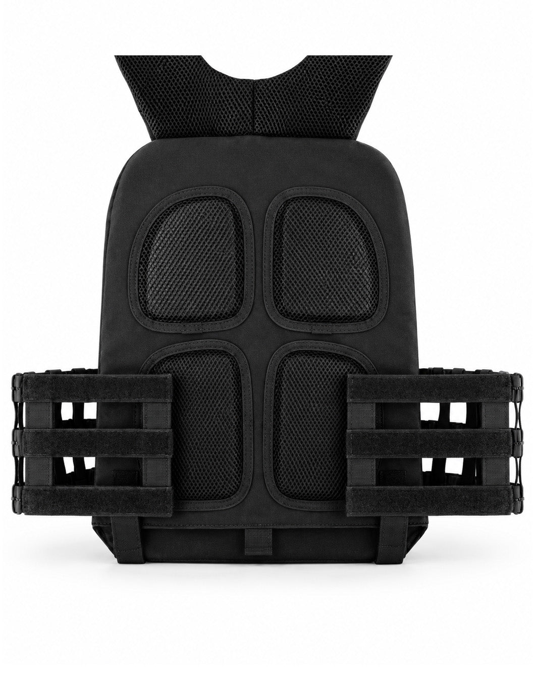 Weight vest inner side with padded mesh panels – breathable mesh lining for long sessions in a vest with weights