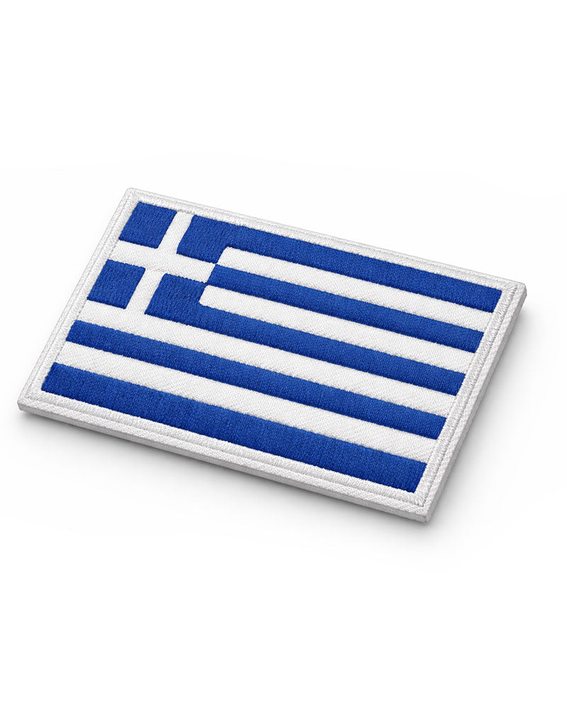 Griechischer Flaggen Patch mit hochwertiger Stickerei und Klett – robuster Velcro Patch für Sport und Outdoor