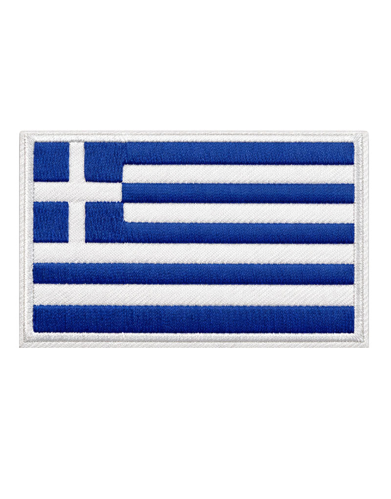 Griechenland Flaggen Patch mit Klettverschluss – blau weisser Stickpatch für Gym Generation Rucksack und Tactical Gear
