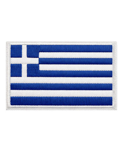 Griechenland Flaggen Patch mit Klettverschluss – blau weisser Stickpatch für Gym Generation Rucksack und Tactical Gear