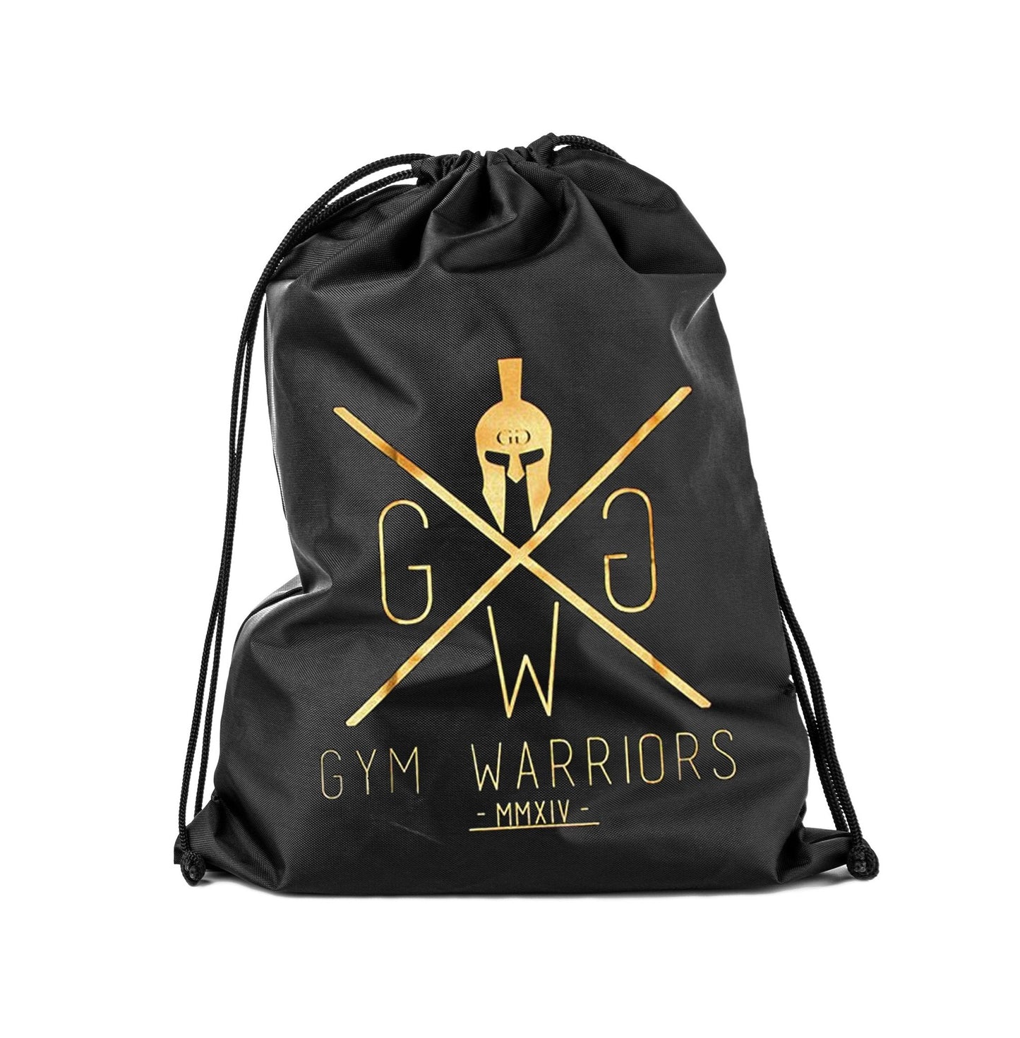 Gym Generation Gym Bag in Schwarz mit edlem Golddruck und robusten Kunstleder-Ecken
