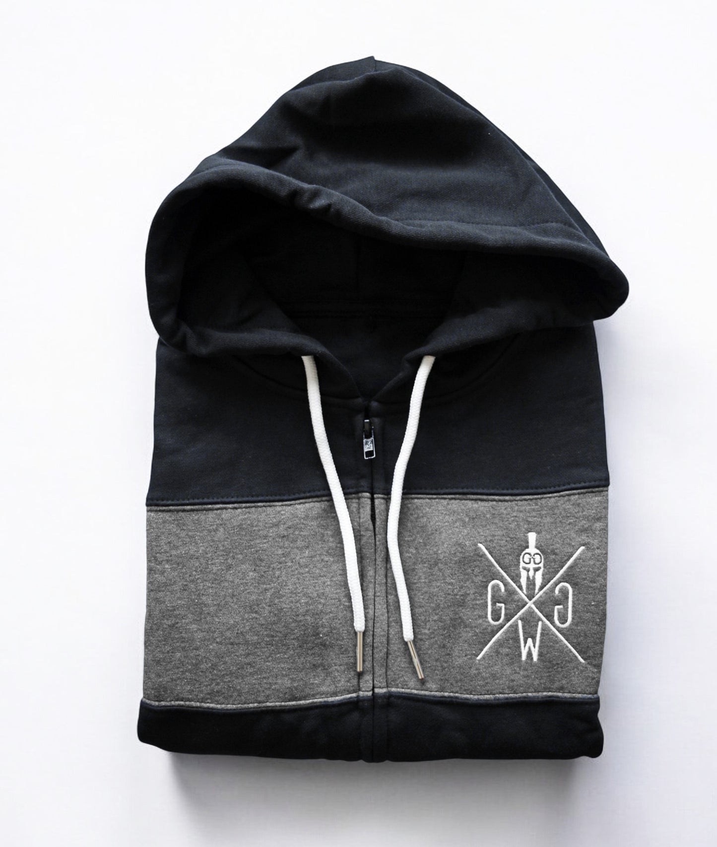 Gym Generation Hoodie in Schwarz mit gesticktem Gym Warriors Logo, ideale Wahl für Fitness und Streetwear.