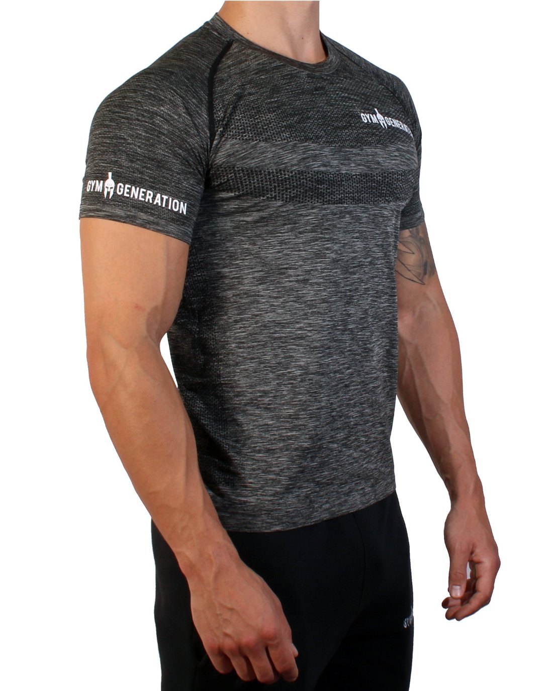 Schwarzes Sport T-Shirt für Herren – Rundhalsausschnitt und kurze Ärmel für maximale Bewegungsfreiheit