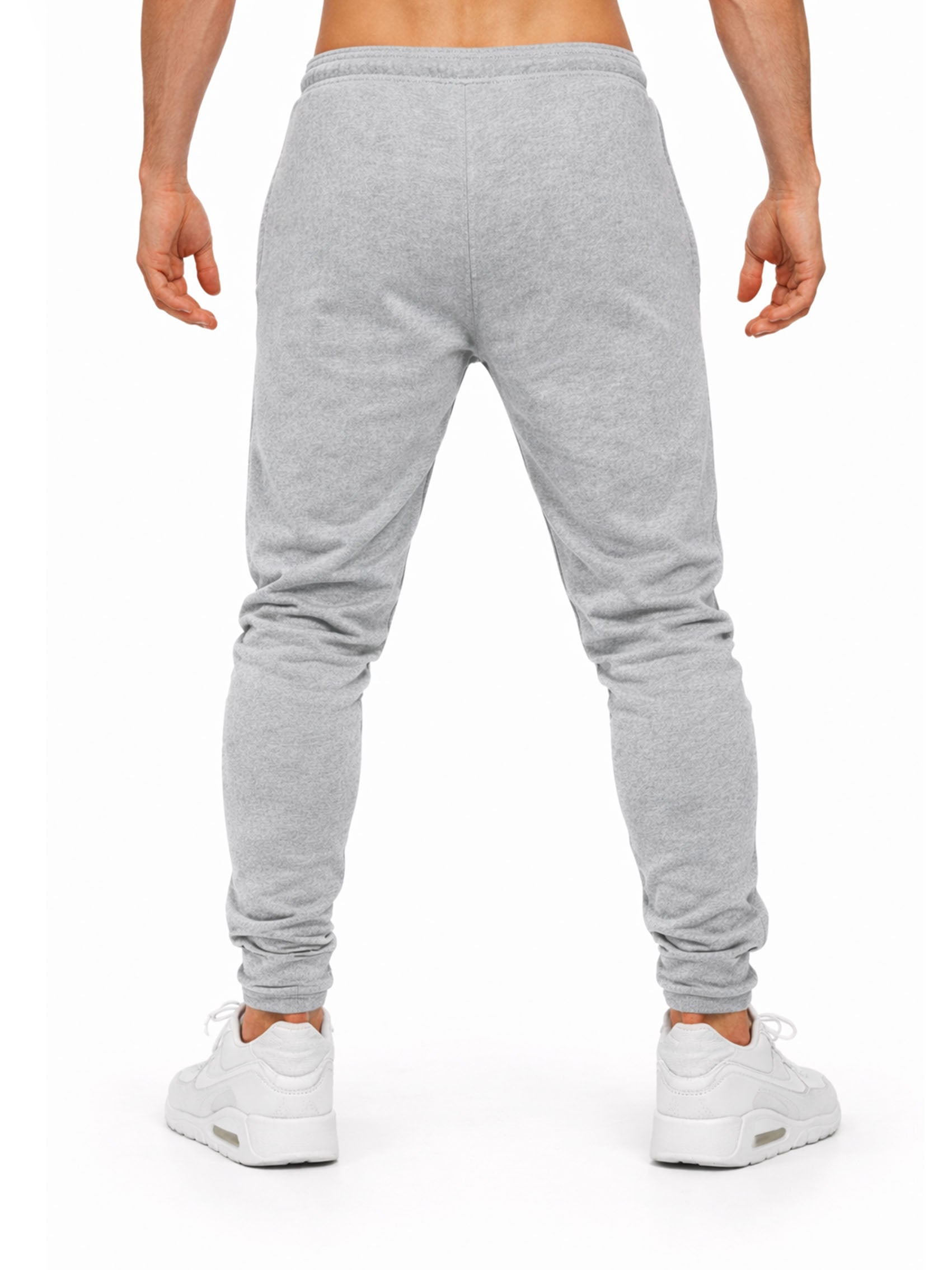 Gym Generation Herren Trainingshose grau getragen – Rückansicht Jogger mit tapered Fit für Fitness und Alltag