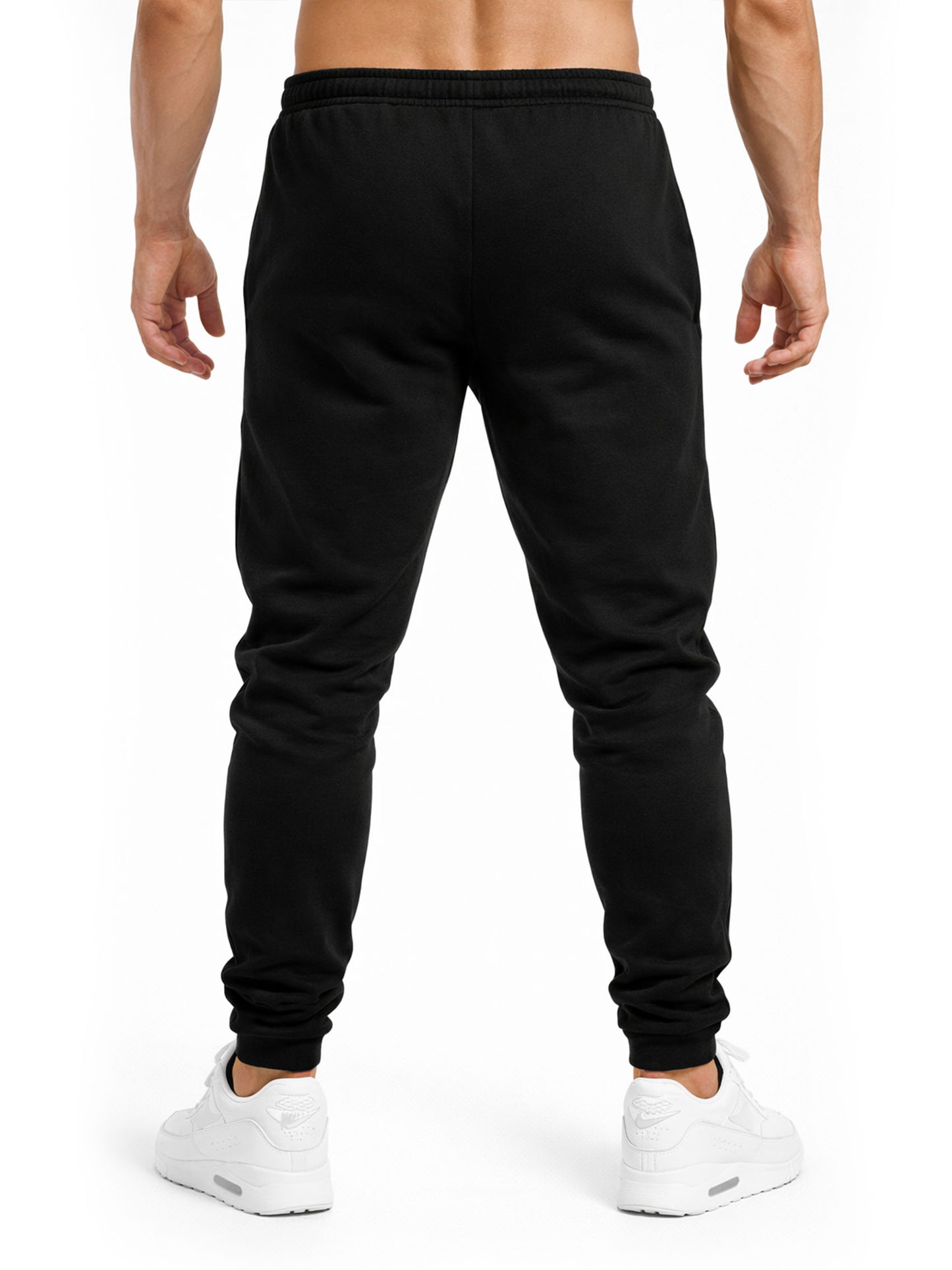Gym Generation Herren Jogger Trainingshose schwarz – Rückansicht Fitness Hose mit tapered Fit für Gym und Alltag