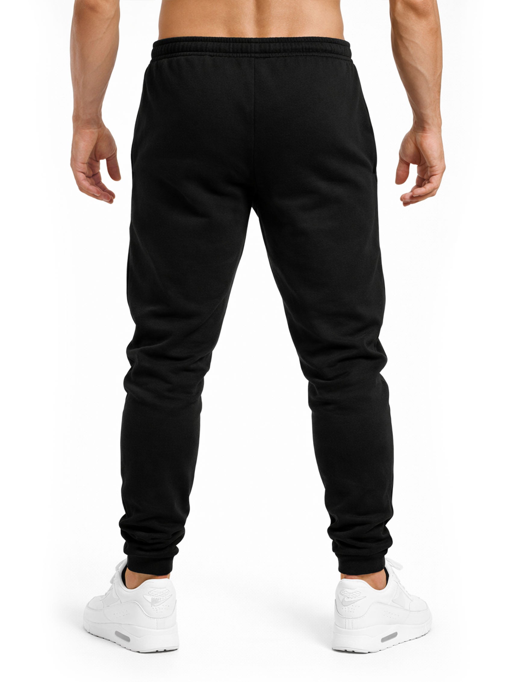 Gym Generation Herren Jogger Trainingshose schwarz – Rückansicht Fitness Hose mit tapered Fit für Gym und Alltag