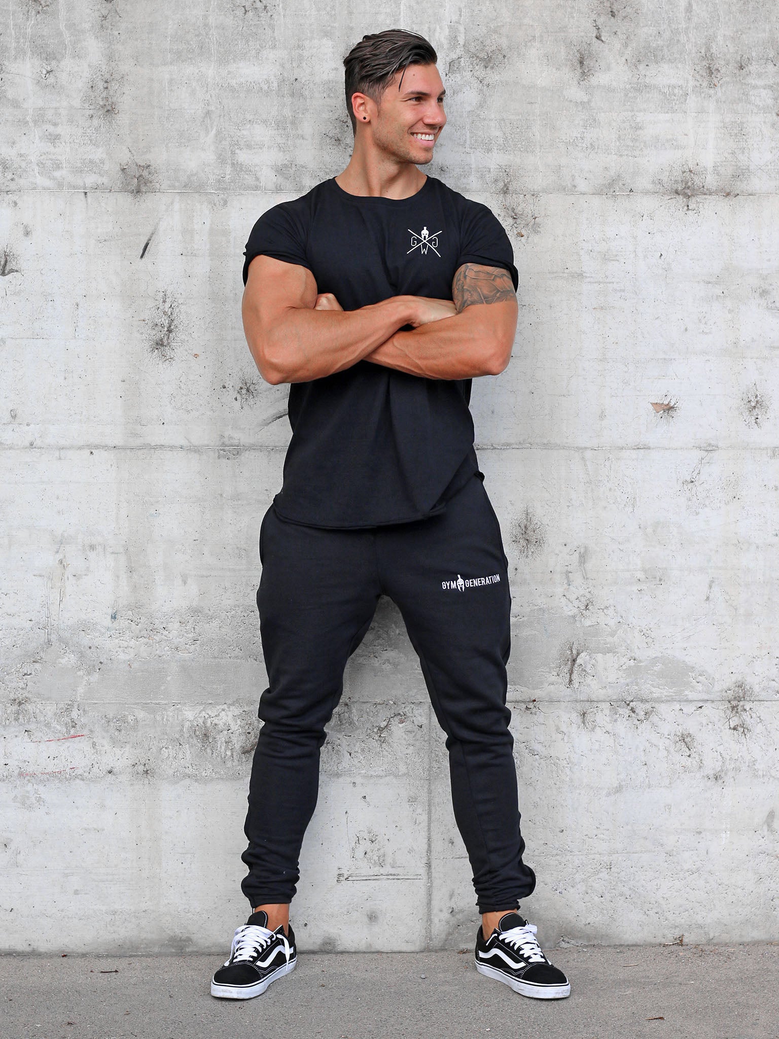 Men's Black Gym Joggers Gym Generation