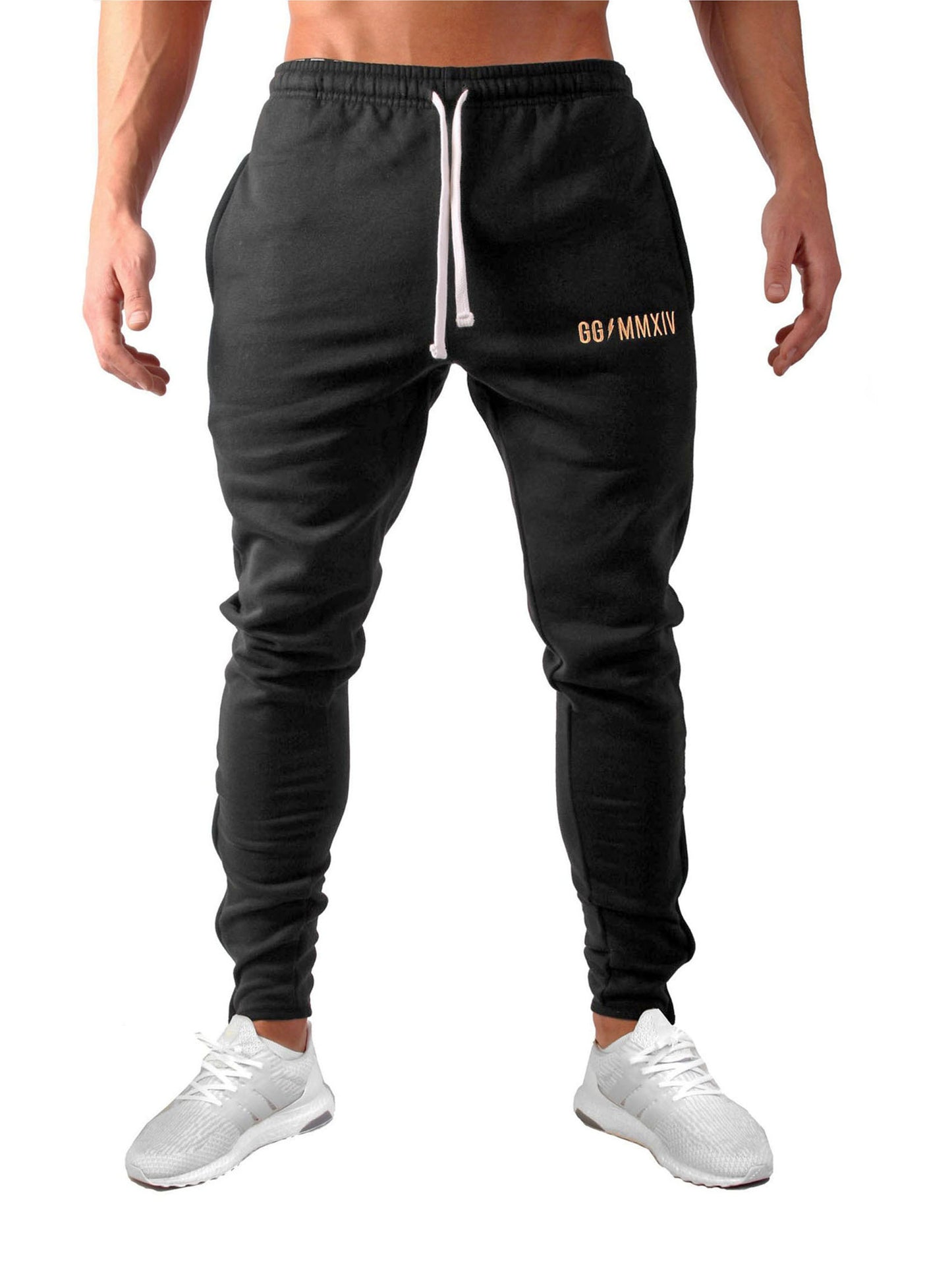 Schwarze Fitness Pants von Gym Generation mit elegantem goldenen Design für Training und Streetwear