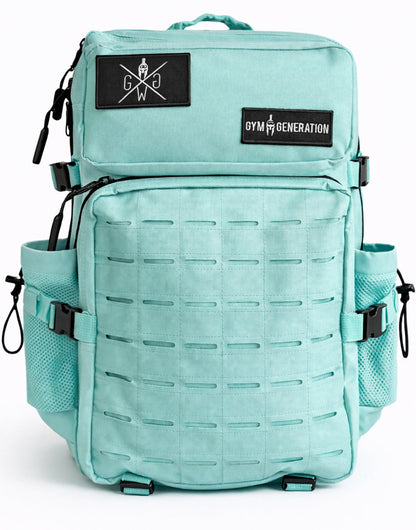 Gym Generation Gym Rucksack in Arctic Mint mit MOLLE-Frontpanel, grossem Hauptfach und seitlichen Flaschenhaltern – vielseitiger Fitness- und Reise-Rucksack