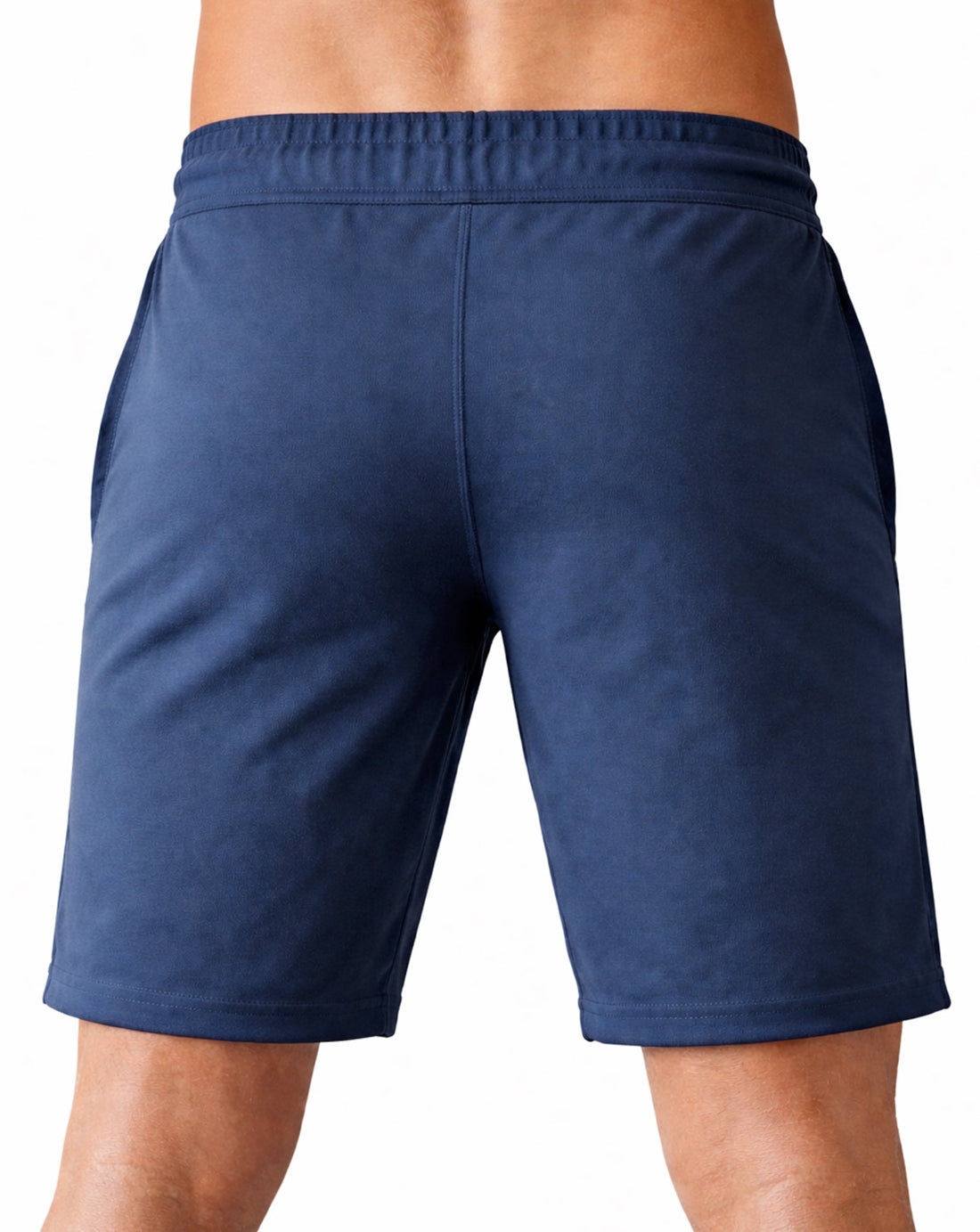 Gym Shorts navy blau Herren von Gym Generation Rückansicht – leichte Fitness Shorts für Workout, Training und Fitnessstudio