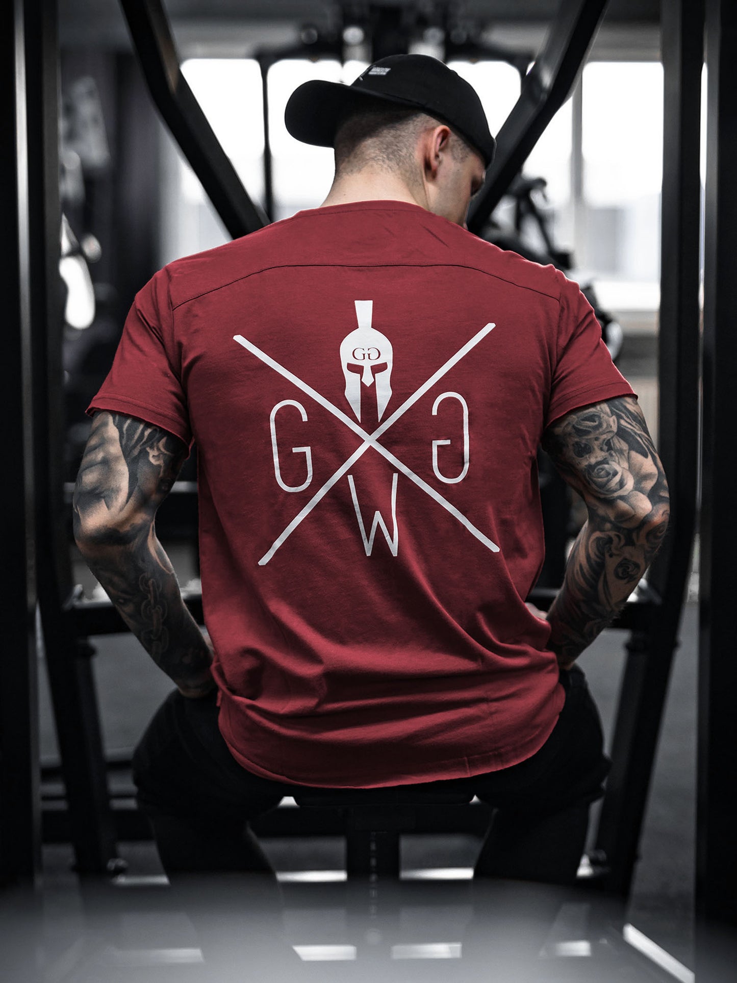 Bordeaux Gym T-Shirt von Gym Generation – Komfortables Herren Gym T-Shirt aus hochwertiger Baumwolle, ideal für Workouts und Streetwear.