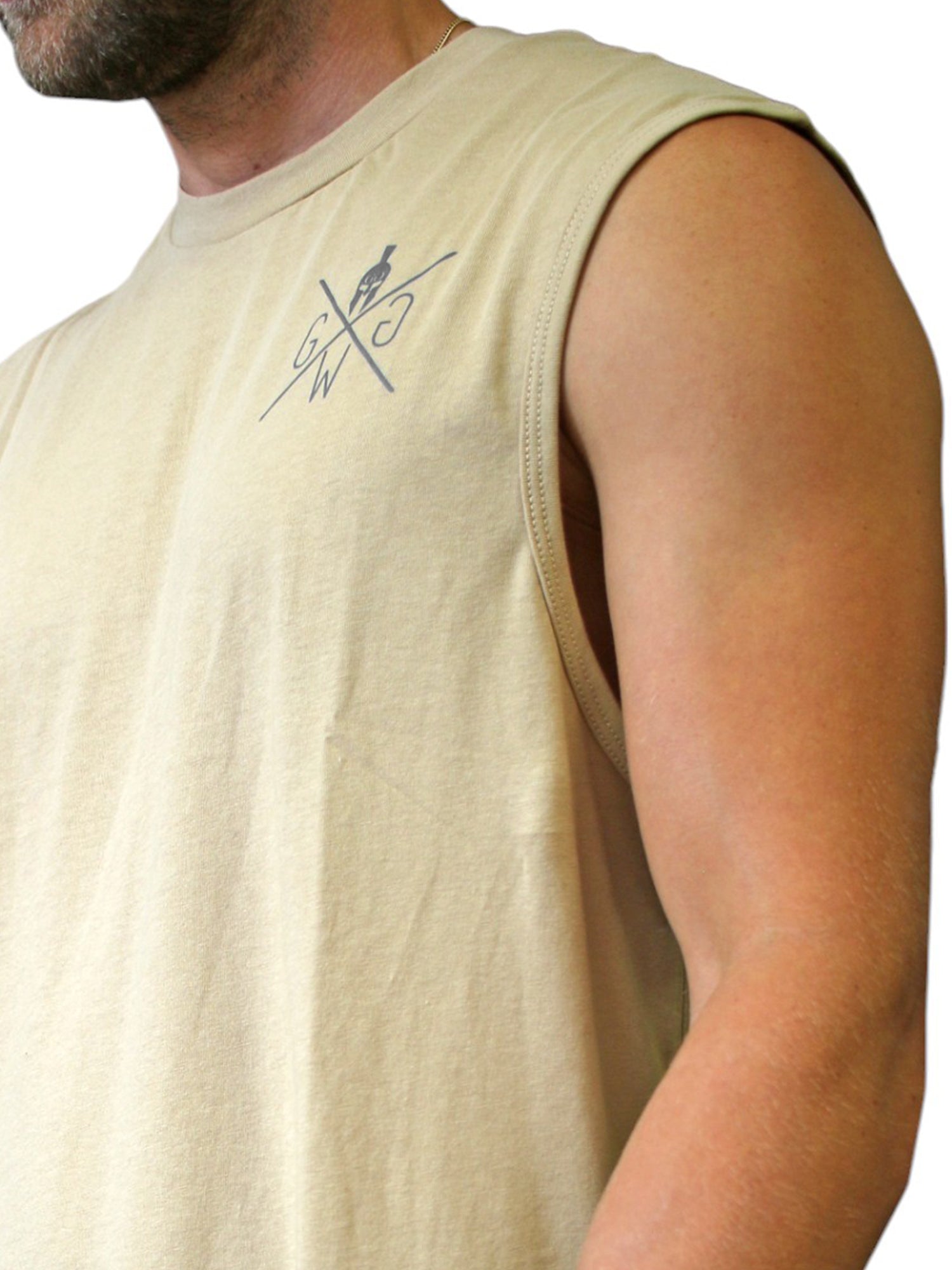 Canotta Palestra Beige Uomo Gym Generation