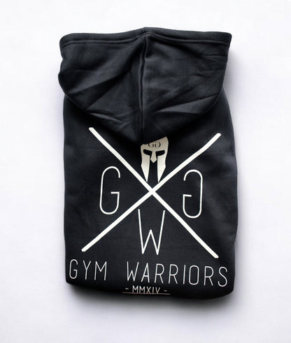 Hoodie mit Reissverschluss "Gym Warriors"  - Schwarz