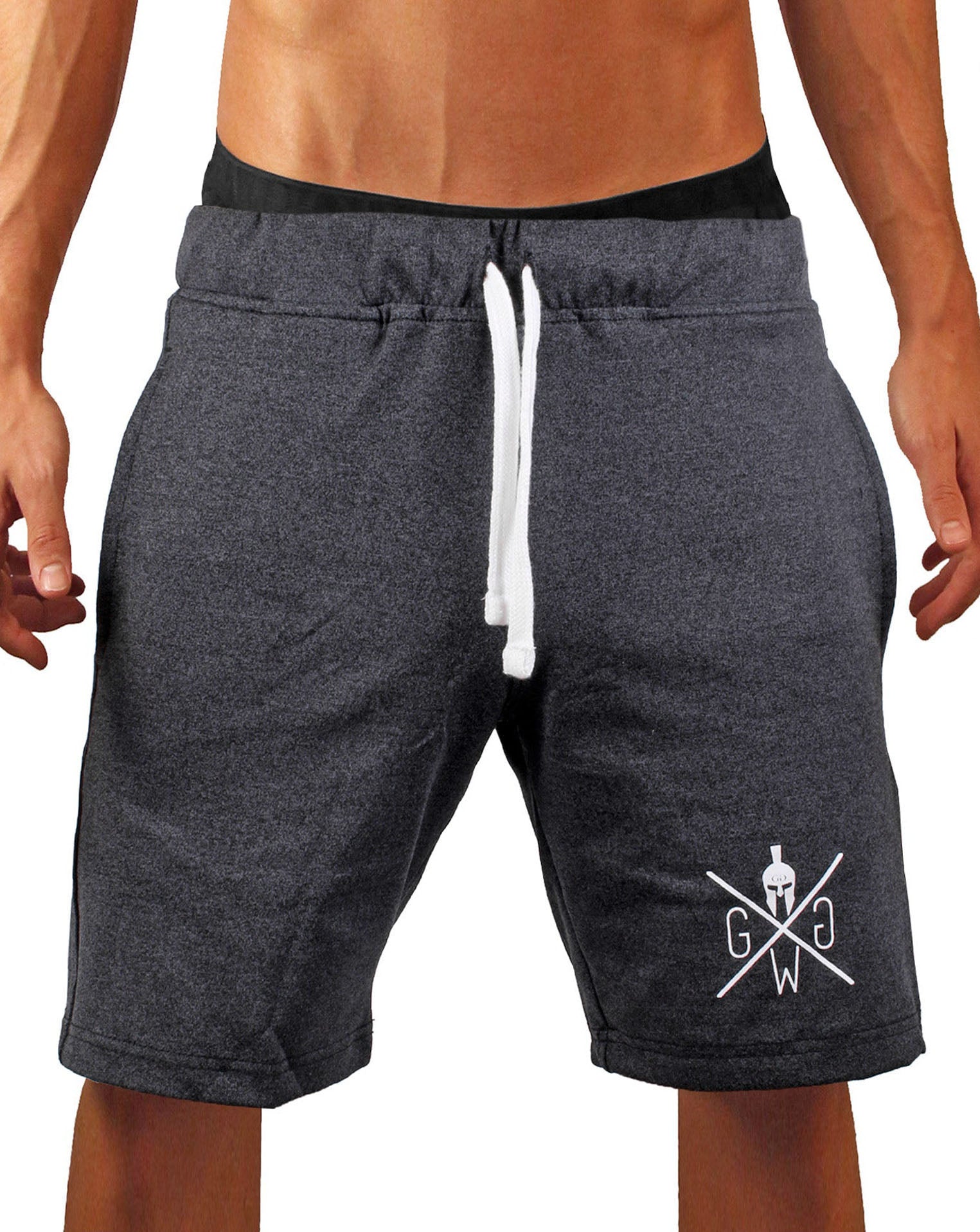 Premium Gym Shorts für Fitness und Freizeit von Gym Generation. Dunkelgraues Stretch-Material für optimalen Tragekomfort.