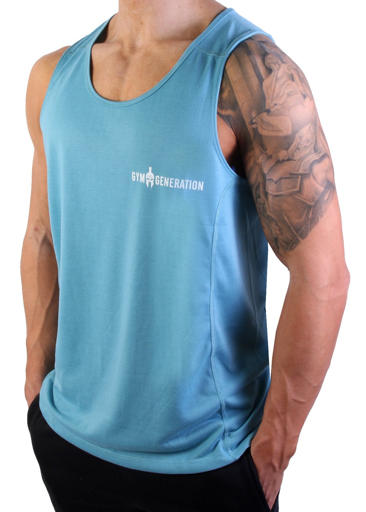 Herren Trainingstop in Blau – Atmungsaktives Sport Tank Top bestellen