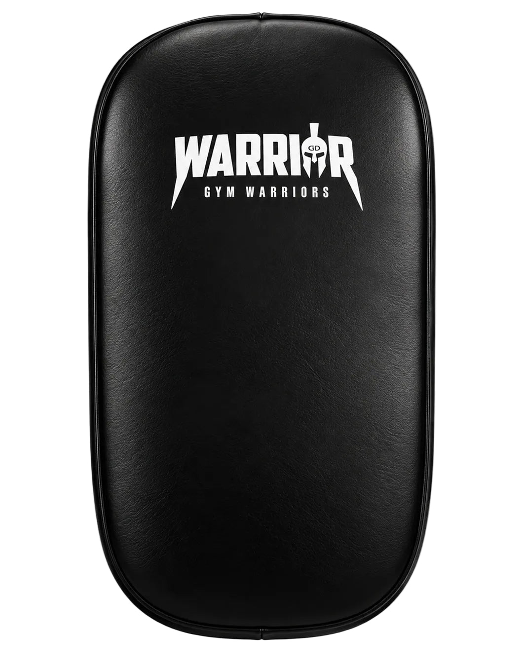Kick pad 40 × 20 cm nero, superficie di colpo con scritta Warrior bianca ed elmo spartano – pao da calci Gym Generation