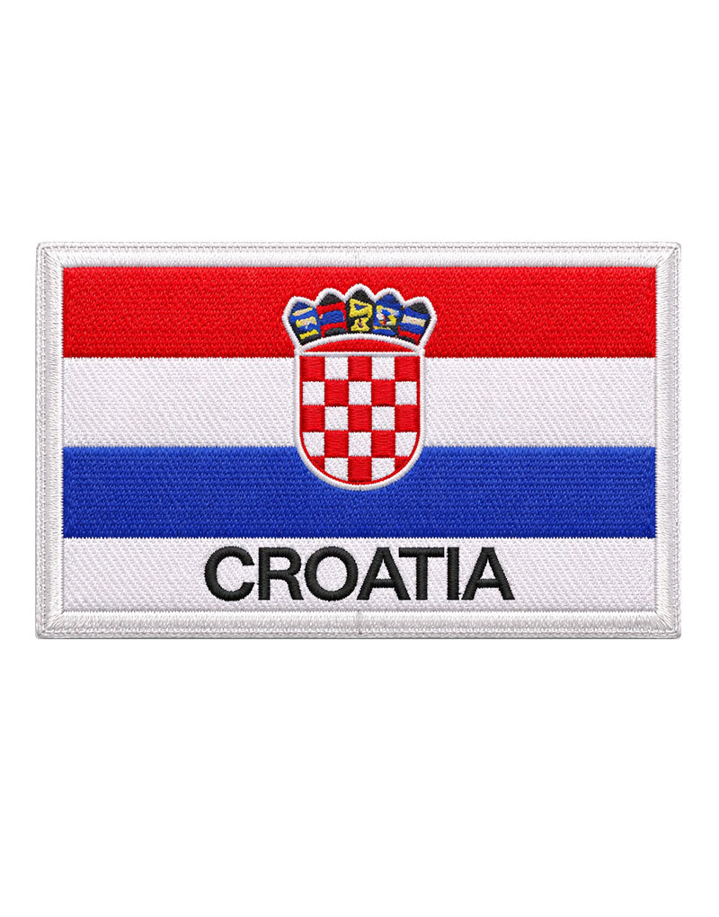 Kroatien Flaggen Patch mit Klettverschluss und Wappen – hochwertiger Stickpatch von Gym Generation