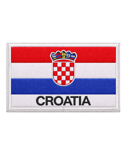 Kroatien Flaggen Patch mit Klettverschluss und Wappen – hochwertiger Stickpatch von Gym Generation