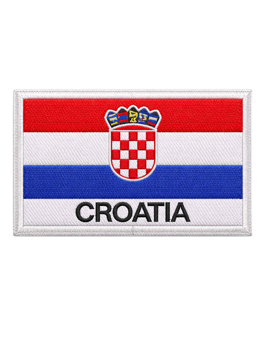 Kroatien Flaggen Patch mit Klettverschluss und Wappen – hochwertiger Stickpatch von Gym Generation