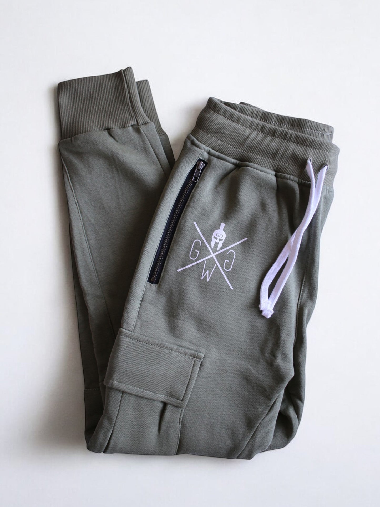 Cargo Workout Pants - Olive Green