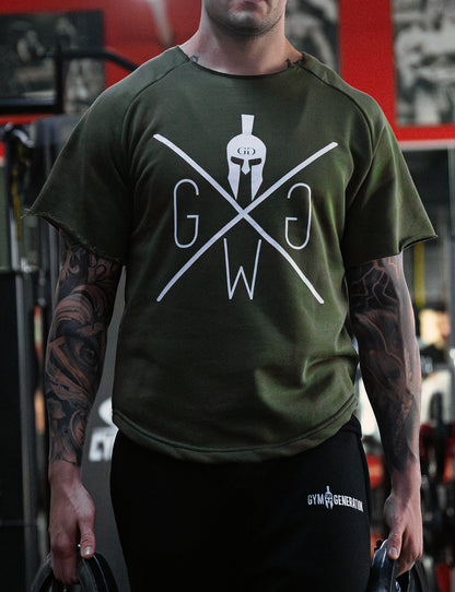 Gym Generation Pump Cover T-Shirt Olive für Herren im Oversized Look.