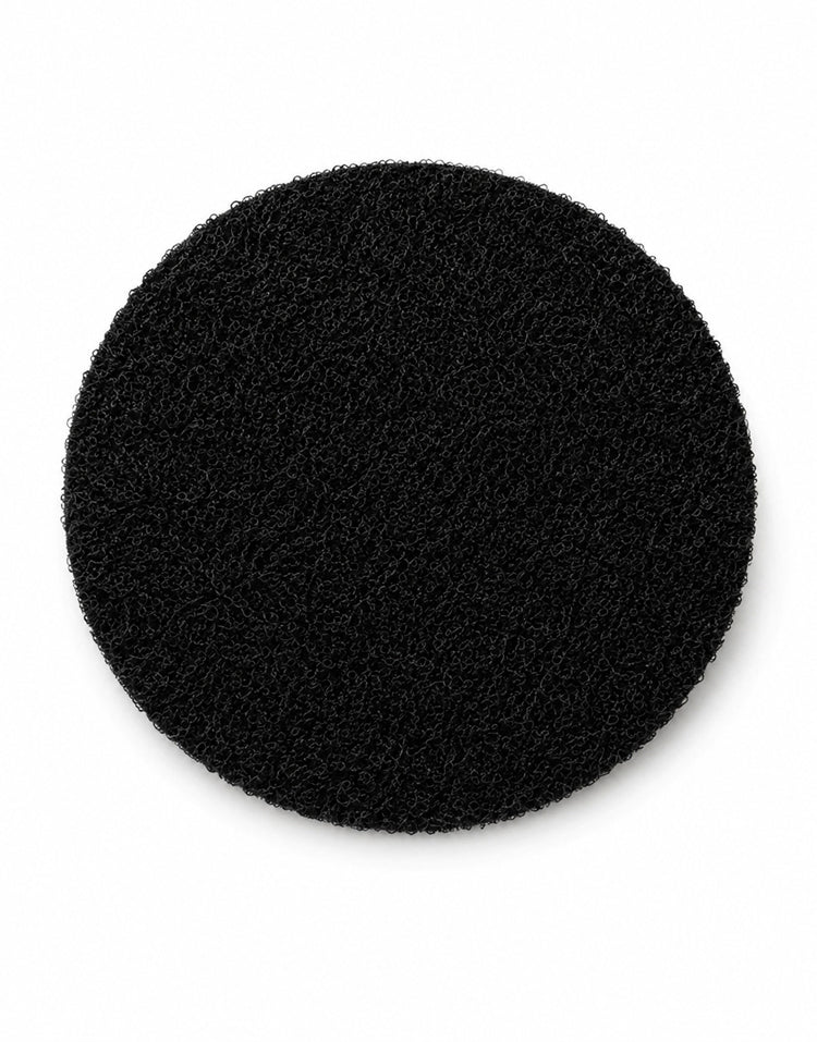 Rückseite des Gym Patch von Gym Generation, runde Klettfläche in Schwarz, vollflächig bis zum Rand